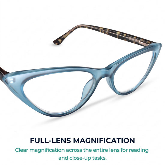 Turquoise colorful cat eye reading glasses for women – product photo 5 | R-806