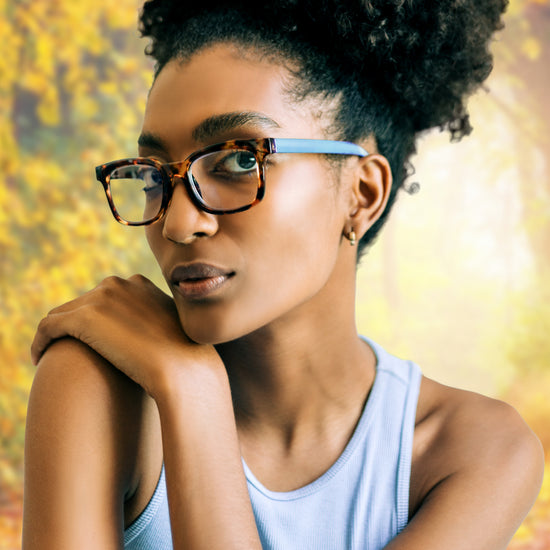 Large Blue Light Reading Glasses for Women | R-856P