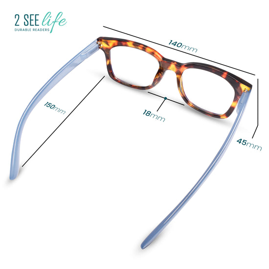 Large Blue Light Reading Glasses for Women | R-856P