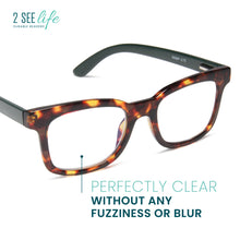 Large Tortoiseshell Blue Light Reading Glasses | R-856P