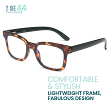 Large Tortoiseshell Blue Light Reading Glasses | R-856P