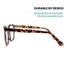Rose-blue tortoise modern cat eye reading glasses for women – product photo 6 | R-882