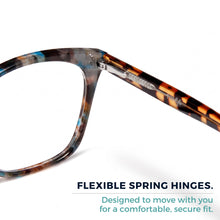 Rose-blue tortoise modern cat eye reading glasses for women – product photo 7 | R-882