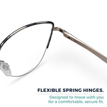 Beige tortoise metal cat eye reading glasses for women – product photo 7 | R-914