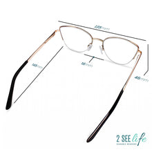 Metal Cat Eye Reading Glasses for Women | R-914