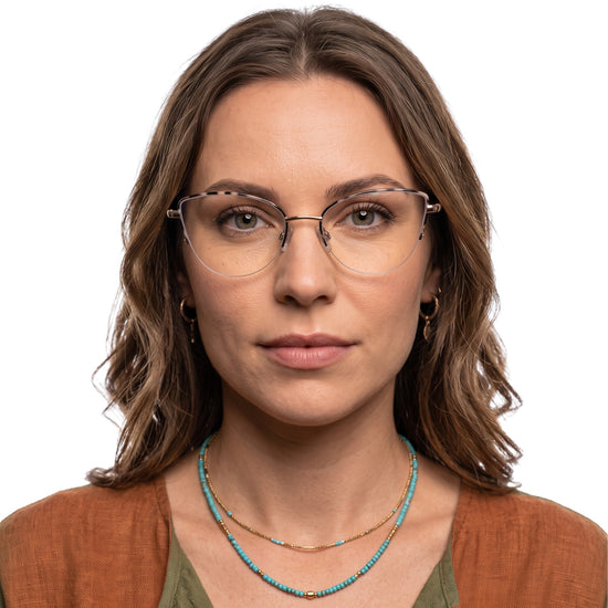 Black metal cat eye reading glasses for women – product photo 2 | R-914