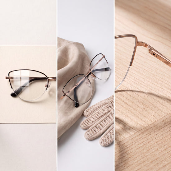 Black metal cat eye reading glasses for women – product photo 8 | R-914