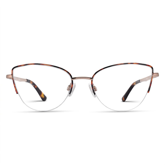 Tortoise metal cat eye reading glasses for women – product photo 1 | R-914