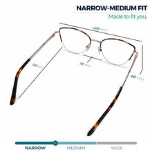 Tortoise metal cat eye reading glasses for women – product photo 4 | R-914