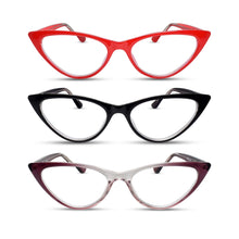 3-Pack Colorful Cat Eye Reading Glasses for Women | M-806
