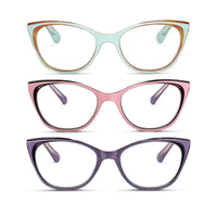3-Pack Vivid Cat Eye Reading Glasses for Women | M-934