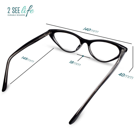 3-Pack Colorful Cat Eye Reading Glasses for Women | M-806