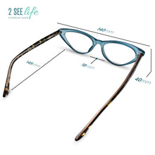 blue cat eye reading glasses for women 
