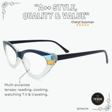 reading glasses with stripes