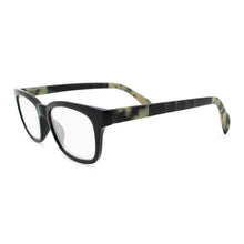 Retro Square Frame Reading Glasses with Faux Horn Temples | R-817 - 2SeeLife