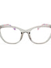 large clear frame cat eye reading glasses